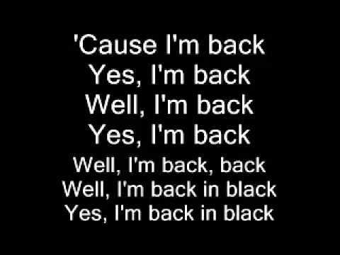 OLOZ MP3 - Back In Black LYRICS DOWNLOAD Ringtone Download Free MP3