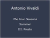 Vivaldi: Four Seasons - Presto Ringtone Download Free MP3