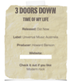 3 Doors Down - Time Of My Life Ringtone Download Free MP3