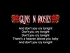 Guns N' Roses - Don't You Cry Tonight Ringtone Download Free MP3